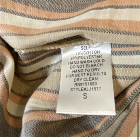 New Storia Multi Striped Crop Cut Out Back Ruffle Jumpsuit Size Small New - Picture 9 of 10